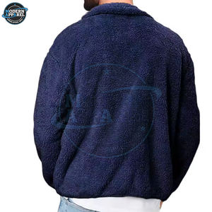 Veste légère en toile et polaire sherpa pour homme, coupe-vent, respirante, col montant, style décontracté pour l'extérieur, hiver - Product Image 2