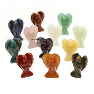 Ángel de Cristal de Ágata Natural de Alta Calidad, Altamente Pulido, para Sanación Reiki, Tallado a Mano, con Alas de Amatista - Product Image 2