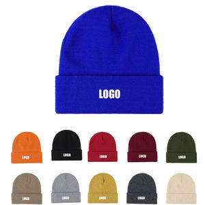 Gorro de Punto Acrílico Personalizado con Bordado, Gorro de Invierno con Puño, Logotipo OEM, Cálido y a la Moda, para Venta al Por Mayor - Product Image 2