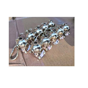 Porte-clés nautique de collection en laiton massif finition chromée, mini-casque de plongée, porte-clés, excellent cadeau de collection en métal lourd - Product Image 6