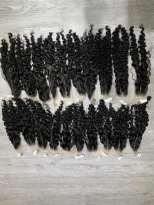 Cheveux vierges et doublement étirés de couleur bouclée avec fermeture/vente en gros frontale, 100% cheveux non transformés dans l'extension de cheveux humains - Product Image 3