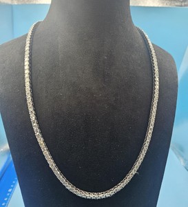 Chaîne tennis classique en argent 925 plaqué rhodium et moissanite, style hip-hop, luxe, cadeau d'anniversaire pour homme et femme - Product Image 1