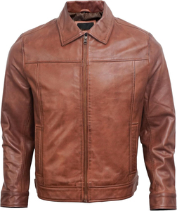 Veste en cuir pour homme, confectionnée avec des matériaux durables pour un usage décontracté et des activités de plein air - Product Image 3