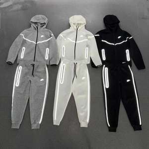 Technical Outdoor Track Suit for Men-Reflective Tech Fleece Quick Dry <b>Zip</b> Hoodie & <b>Jogger</b> Set 2026 Autumn - Product Image 2