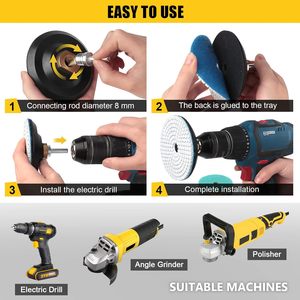 Tampons de polissage diamantés flexibles à sec pour béton et granit 150 mm - Product Image 6