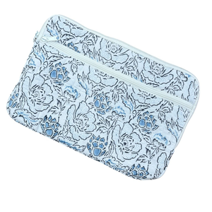 Protective Padded Luxurious Portable Laptop Sleeve Cotton Eco Friendly Handmade Jaipur Print Case <b>Quilted</b> Design Zipper Pockets - Product Image 1