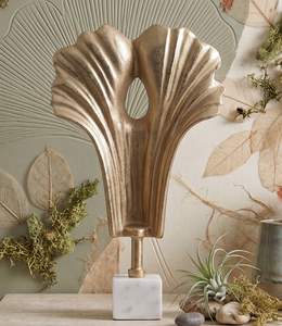 Modern Elegant Gold Coral Aluminum Sculpture Luxury Decorative Accent for Home Desktop or Tabletop <b>Object</b> Desk Accents Decor - Product Image 6