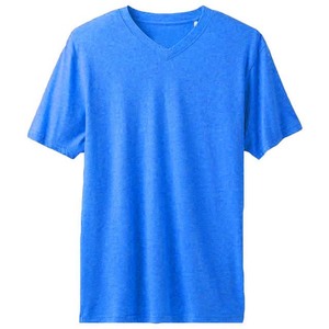 T-shirt en coton uni de qualité supérieure, prix de gros, col en V personnalisé, impression et broderie sur mesure - Product Image 4