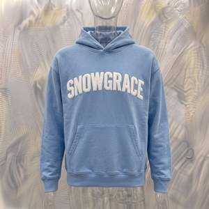 Sweat-shirt à capuche pour homme Snowgrace, coupe ample, en molleton de coton, décontracté, pour l'automne, avec poche et logo brodé sur le devant - Product Image 3
