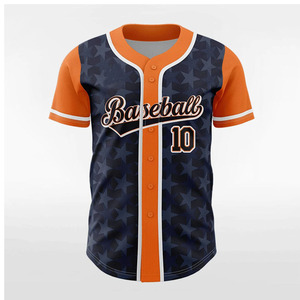 Good Quality Baseball Jerseys Team Wear Baseball Uniform Set Wholesale and Low Price Baseball Jersey Custom Baseball Jersey <b>Navy</b> - Product Image 2