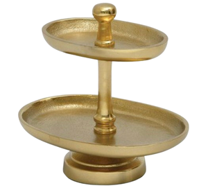 2 Tier Gold And White Color Cake Stand Server For Hotel Wedding <b>Birthday</b> <b>Table</b> Top Display Decoration Use Cupcake Muffins Stand - Product Image 3