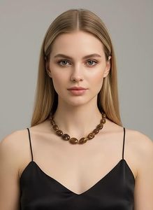 Collier pendentif en résine naturelle de fleurs ALTAMASH CRAFT, fait main, décoration d'intérieur et cadeau d'affaires, bijoux - Product Image 2