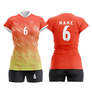 Ensemble d'uniformes de volley-ball pour femmes, vêtements de sport personnalisés pour équipe, tissu respirant imprimé, vêtements de sport légers - Product Image 3