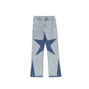 Jeans en denim pour hommes sur mesure, nouveau style, coupe classique, coton lourd, confortables, style streetwear, vente en gros en vrac, directement de l'usine - Product Image 1