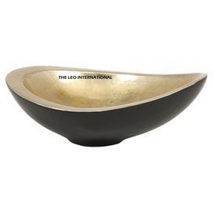 Bol de service coloré en métal plaqué or de haute qualité avec poignées décorées de perroquets et de fleurs, idéal pour les aliments et les chocolats - Product Image 3