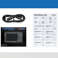 TOPDON ArtiDiag Moto prend en charge la personnalisation des fonctionnalités du vélo Outil de diagnostic avec réinitialisation de l'huile Scanner de diagnostic de motos