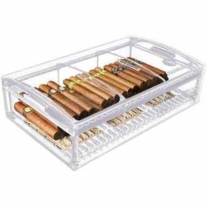 Premium Acrylic Cigar Case Stylish and Durable Solution Protecting and Showcasing Cigar Collection with Optimal Humidity Control - Product Image 3