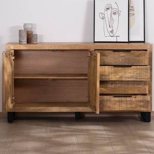 Vandana Autumn Flow Mango wood <b>sideboard</b> with reversible black striated decoration Manoha - Product Image 6