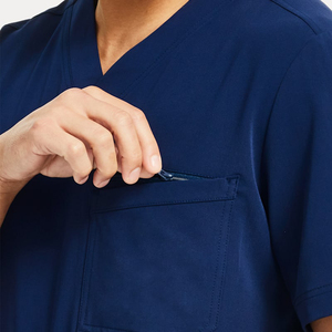 Manufacturers Short Sleeve Fashionable Unisex Hospital Scrubs Uniform <b>Sets</b> Medical Scrubs Wholesale - Product Image 6