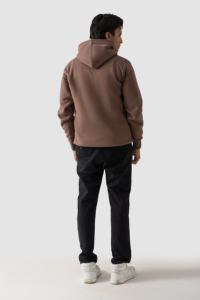 Sweat à capuche en polaire doux pour hommes et femmes, avec logo personnalisé, pull-over chaud pour l'hiver, streetwear décontracté, vente en gros - Product Image 2