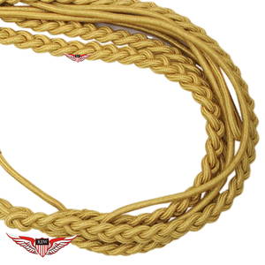 Aiguillette dorée, Aiguillette allemande, Cordon d'épaule, Aiguillettes de la Royal Navy, Aiguillette torsadée avec pointe dorée métallique - Product Image 4