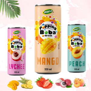 Jus de fruits vietnamien exporté, mangue, boba éclatante, canette 320ml, boisson, OEM, ODM, marque privée pour acheteurs B2B mondiaux, certifié Halal - Product Image 3