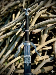 Espada de Fantasía con Hoja de Acero Inoxidable, Punta de Lanza, Borde Recto, Decorativa para Cosplay y Exhibición - Product Image 2