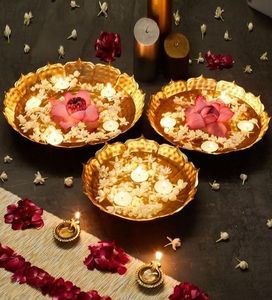 <b>Large</b> Decorative Metal <b>Candle</b> Bowl For <b>Candle</b> Setup In Wedding Events And Festive Home Decoration - Product Image 6