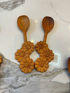 Vintage Design Wooden <b>Spoon</b> Eco-Friendly 10ml Capacity Long Handle Cooking & <b>Serving</b> <b>Spoon</b> From Hanoi Vietnam - Product Image 4