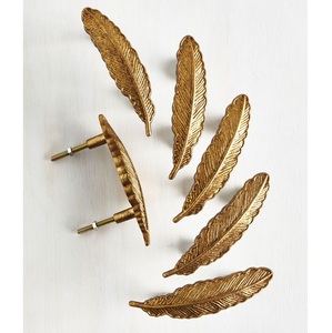 Tirador de Puerta de Gabinete de Latón Dorado Premium, Tirador Decorativo para Cajón de Armario, Herraje de Muebles de Lujo, Decoración Moderna para Interiores del Hogar - Product Image 5