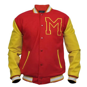 Veste de style universitaire pour homme, rayée blanc et bordeaux, col rabattu, fermeture boutonnée, style décontracté, coupe régulière, mélange de polyester et de coton - Product Image 6