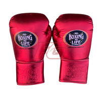 Guantes de Boxeo No Boxing No Life, de Cuero Genuino Premium, para Entrenamiento y Sparring, con Cierre de Cordones, Transpirables, Proveedor de Fábrica OEM