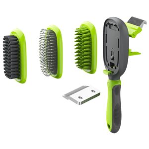 5 in 1 Convertible Interchangeable Bristle Pin and Massage Grooming Pet Comb Deshedding Dematting Premium Pet Grooming Product - Product Image 1