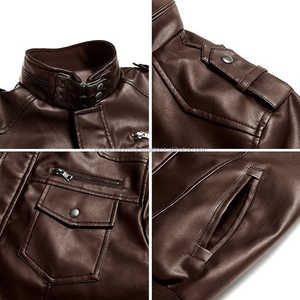 Chaqueta Bomber de Cuero Vacuno para Hombre de Alta Calidad de Fabricante Profesional, Cierre de Cremallera Frontal, Servicio OEM - Product Image 5