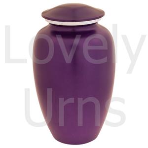 Urna Funeraria de Metal Morado con Amatista Oscura para Cenizas Humanas, Urna Conmemorativa para Adultos - Product Image 2