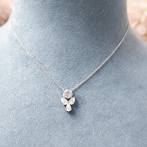 Cadena de diamantes y piedras preciosas en plata de ley 925, collar minimalista hecho a mano para mujer - Product Image 3