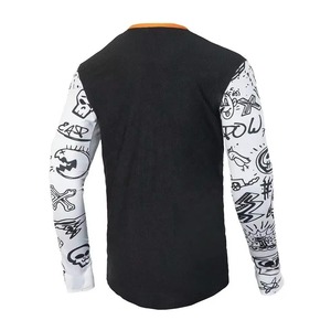 Wholesale Custom Printed Front Logo Long Sleeve Breathable Quick Dry off Road Racing Motocross Jersey Cool Mesh OEM Service - Product Image 2