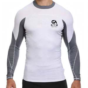 GYM ACTIVE T-shirt de compression anti-transpiration pour homme, idéal pour le surf et l'entraînement, haut décontracté thermique anti-transpiration, haute qualité - Product Image 1