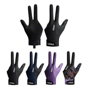 Gants de billard Bigwood Sports à 3 doigts, respirants, antidérapants, en PU, avec placement de logo personnalisable, pour billard, main gauche ou droite - Product Image 5