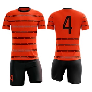 High Quality Custom Logo Printed Men's Soccer Uniform 100%Polyester Wind Proof Eco-Friendly Men's Soccer Uniform - Product Image 6