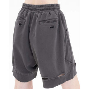 Shorts en molleton personnalisés en gros, 400 g/m², style streetwear délavé, pour les marques de streetwear américaines - Product Image 6