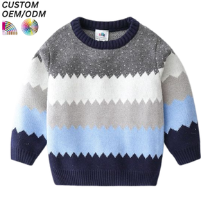 Pull en tricot décontracté personnalisé pour garçons, en coton anti-boulochage écologique, vêtements d'hiver pour enfants, support OEM ODM pour la vente en gros - Product Image 5