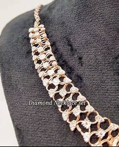 Juego de collar de diamantes cultivados en laboratorio largo para mujer Piedras de colores para fiestas de boda o compromisos - Product Image 2
