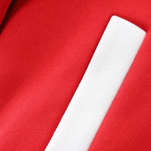 Mens Solid <b>Red</b> with White Stripes Baseball <b>Jacket</b>, American Style Casual Versatile Single-Breasted Baseball <b>Jacket</b> Outerwear - Product Image 6