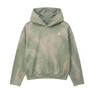 Ensemble de survêtement unisexe de luxe surdimensionné personnalisé, style hip-hop, pour homme, en coton 100%, avec sweat à capuche et pantalon de jogging - Product Image 3