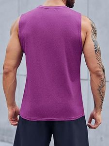 Camiseta sin Mangas de Algodón para Hombre, Personalizable, de Color Sólido, Secado Rápido, Transpirable, la Más Vendida - Product Image 2