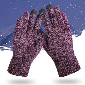 Guantes de Lana de Cinco Dedos Estilo Europeo Americano para Hombre y Mujer, Resistentes al Frío de Otoño e Invierno, Compatibles con Pantalla Táctil, para Ciclismo - Product Image 2