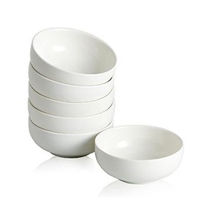 Juego de Tazones de Cerámica Blanca Acanalada de Lujo, Duraderos, Reutilizables y Apilables, Centro de Mesa para Cenas Elegantes y Fiestas - Product Image 1