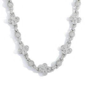 Fashion New Four Leaf Clover Ball <b>Bead</b> <b>Necklace</b> Hiphop Customize 925 Silver VVS Moissanite <b>Bead</b> Rope Chain Bezel Setting - Product Image 2