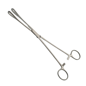 Pinzas Uterinas Schweizer de 10″ con Mordazas Rectas Dentadas de Acero Inoxidable, Instrumento Quirúrgico Ginecológico de Precisión - Product Image 1